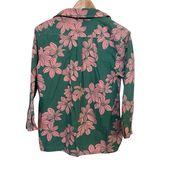 Reyn Spooner Green and Pink Floral Shirt - Picture 5 of 6